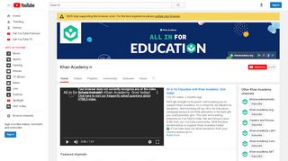 
                            6. Khan Academy - YouTube