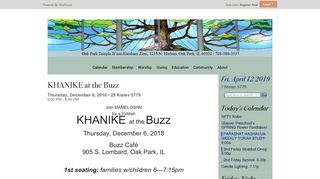 
                            7. KHANIKE at the Buzz - Event - Oak Park Temple B'nai Abraham Zion