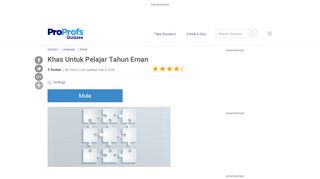 
                            10. Khas Untuk Pelajar Tahun Eman - ProProfs Quiz