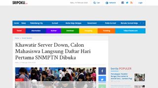 
                            12. Khawatir Server Down, Calon Mahasiswa Langsung Daftar Hari ...