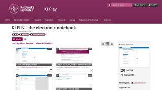 
                            9. KI ELN - the electronic notebook - KI PLAY - Karolinska Institutet