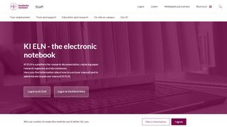 
                            2. KI ELN - the electronic notebook | Staff Portal | Karolinska Institutet