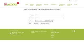 
                            4. Ki-Works Consulting Login de usuario