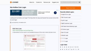
                            10. Kia Hotline Com Login