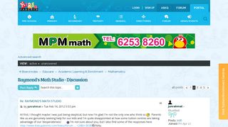 
                            8. KiasuParents • Raymond's Math Studio - Discussion (Page 2)