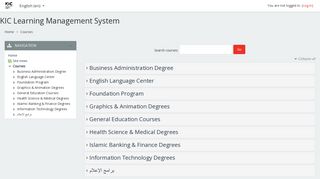 
                            4. KIC: Course categories - Khawarizmi International College