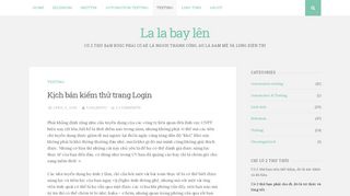 
                            4. Kịch bản kiểm thử trang Login – La la bay lên - Nothing lasts forever