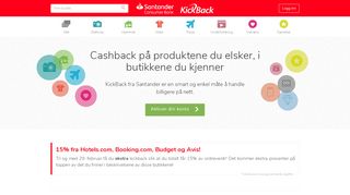 
                            13. KickBack fra Santander - Cashback på netthandel