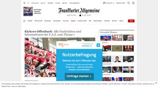 
                            12. Kickers Offenbach: News der FAZ zum Fußball-Club OFC