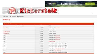 
                            3. Kickerstalk.de - Wer ist online?