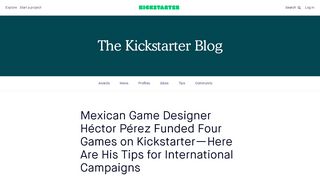 
                            5. Kickstarter Blog