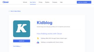 
                            9. Kidblog - Clever application gallery | Clever