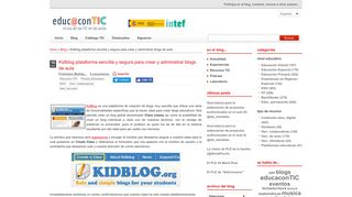 
                            2. Kidblog plataforma sencilla y segura para crear y administrar blogs de ...