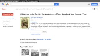 
                            7. Kidnapping in the Pacific: The Adventures of Boas Ringdon A long ...