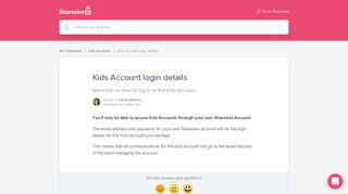
                            6. Kids Account login details | Sharesies Help Center
