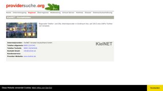 
                            13. KielNET - Telefon, Email und Kundenservice - Providersuche