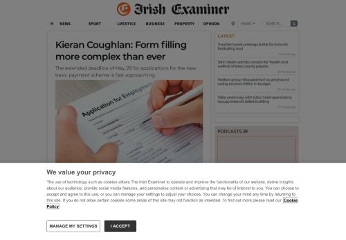 
                            6. Kieran Coughlan: Form filling more complex than ever | Irish Examiner