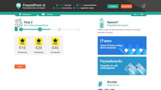 
                            7. Kies *bliep opwaardering - PrepaidPoint.nl