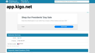 
                            6. Kigo Legacy – Login - app.kigo.net | IPAddress.com
