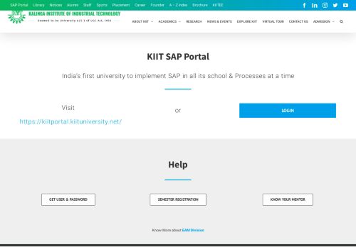 
                            6. KIIT SAP Portal - KIIT - KIIT University