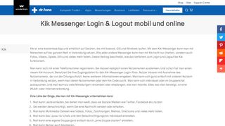 
                            6. Kik Messenger Login & Logout mobil und online - dr.fone