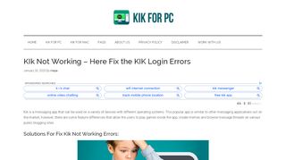 
                            4. KIk Not Working - Learn Here How To Fix the KIK Login Errors