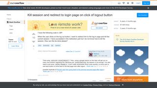 
                            7. Kill session and redirect to login page on click of logout button ...