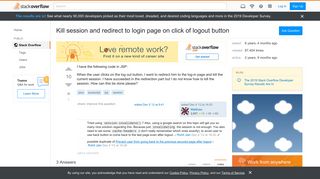 
                            8. Kill session and redirect to login page on click of logout ...