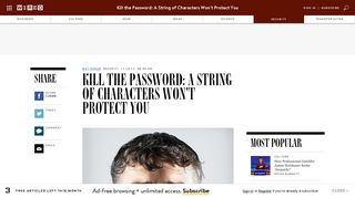 
                            11. Kill the Password: A String of Characters Won't Protect You | WIRED