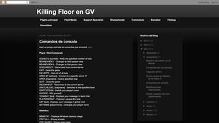 
                            6. Killing Floor en GV: Comandos de consola