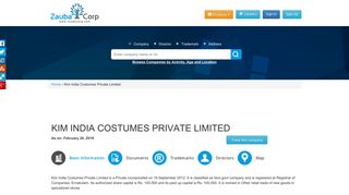 
                            3. KIM INDIA COSTUMES PRIVATE LIMITED - Company, directors and ...