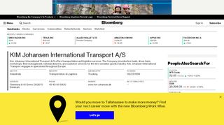 
                            5. KIM Johansen International Transport A/S: Company Profile - Bloomberg