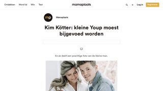 
                            4. Kim Kötter: kleine Youp moest bijgevoed worden | Mamaplaats