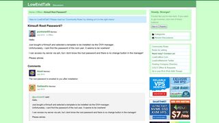 
                            5. Kimsufi Root Password? — LowEndTalk