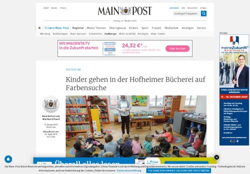 
                            8. Kinder gehen in der Hofheimer Bücherei auf Farbensuche - Main-Post