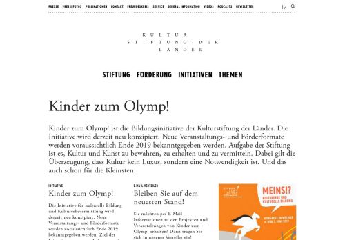 
                            2. Kinder zum Olymp! | Kulturstiftung der Länder
