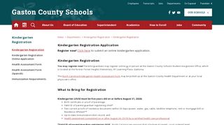 
                            8. Kindergarten Registration / Kindergarten Registration