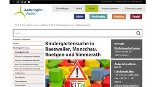 
                            8. Kindergartensuche | StädteRegion Aachen