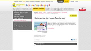 
                            8. Kindersuppe.de - Ideen-Fundgrube - EduGroup