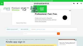 
                            6. Kindle app sign in - Android Forums at AndroidCentral.com