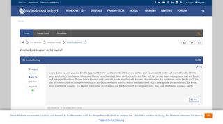 
                            10. Kindle funktioniert nicht mehr? – Windows Mobile – WindowsUnited Forum
