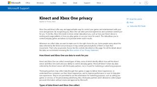 
                            7. Kinect and Xbox One privacy - Microsoft Support