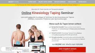 
                            3. Kinesiology Taping Online Seminar - Bodytape.net