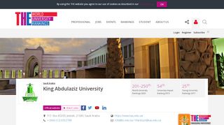 
                            8. King Abdulaziz University World University Rankings | THE