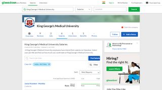 
                            12. King George's Medical University Salaries | Glassdoor.co.in