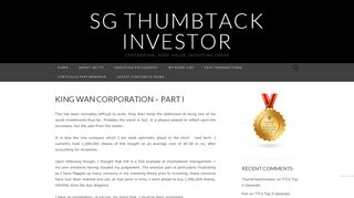 
                            12. King Wan Corporation – Part I | SG ThumbTack investor