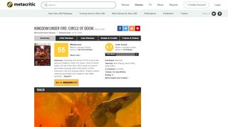 
                            10. Kingdom Under Fire: Circle of Doom for Xbox 360 Reviews - Metacritic