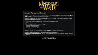 
                            5. Kingdoms at War - Transfer Your Account