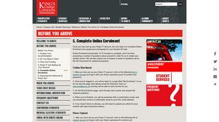 
                            10. King's College London - 5. Complete Online Enrolment