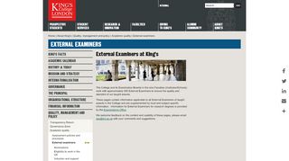 
                            7. King's College London - External Examiners at King's